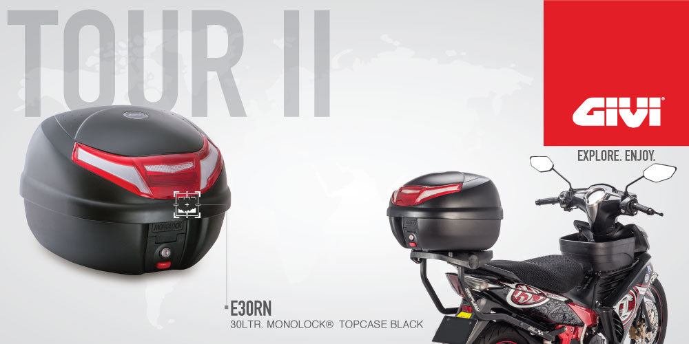 GIVI E30T “TOUR II” MONOLOCK TOPCASE