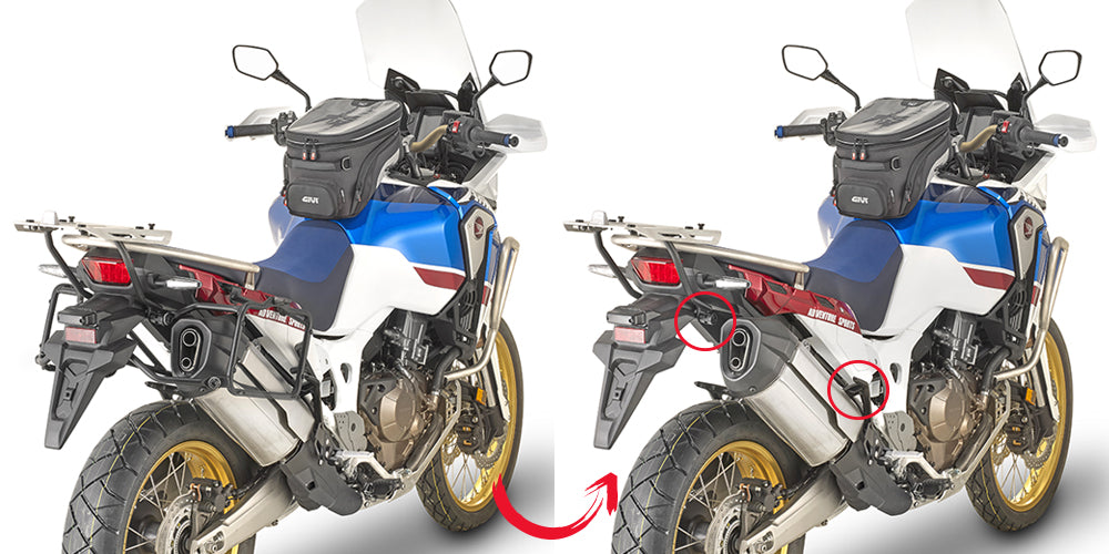 PLR1161 | SPECIFIC RAPID RELEASE SIDE CASE HOLDER FOR HONDA CRF1000L AFRICA TWIN (18-19)