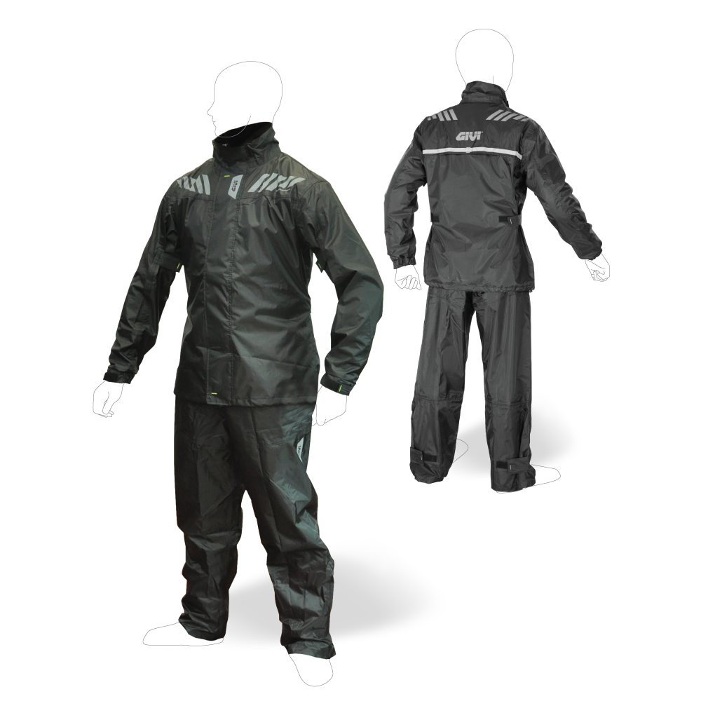 RRS04.AX GIVI RIDER TECH RAIN SUIT BLACK